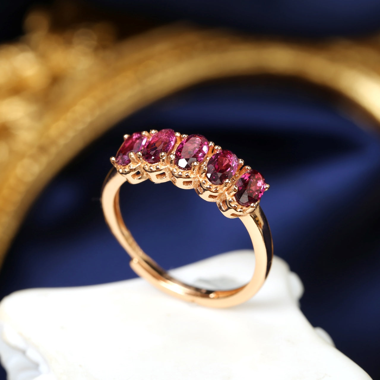 S925 Sterling Silver Rhodolite Garnet Ring