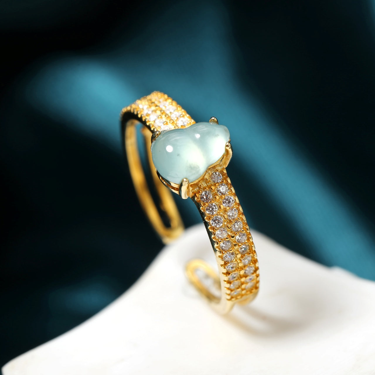 S925 Sterling Silver Jadeite Ring