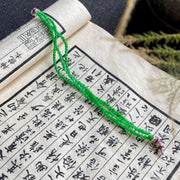 Jadeite Vivid Green Tiny Bead Bracelet