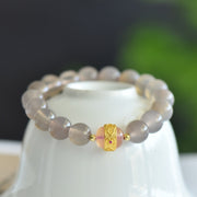 Natural Smoky Purple Agate Multi-Gemstone Bracelet