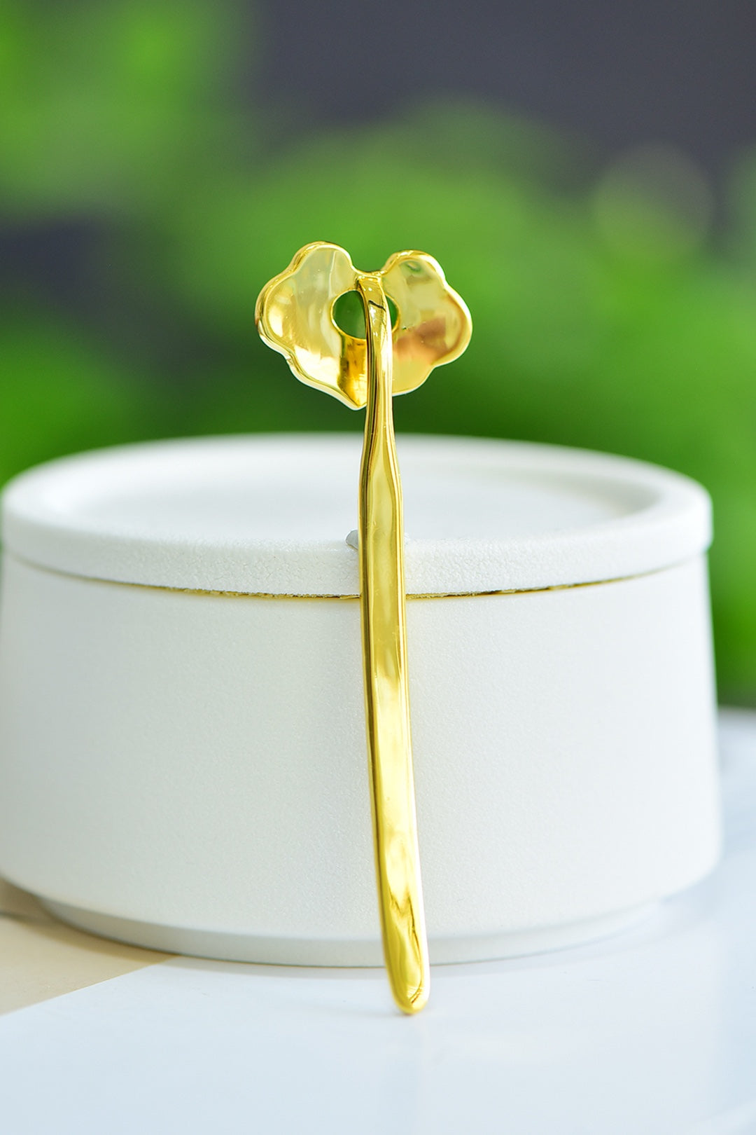 Nephrite Jade Inlaid Ruyi (Lucky Motif) Hair Pin