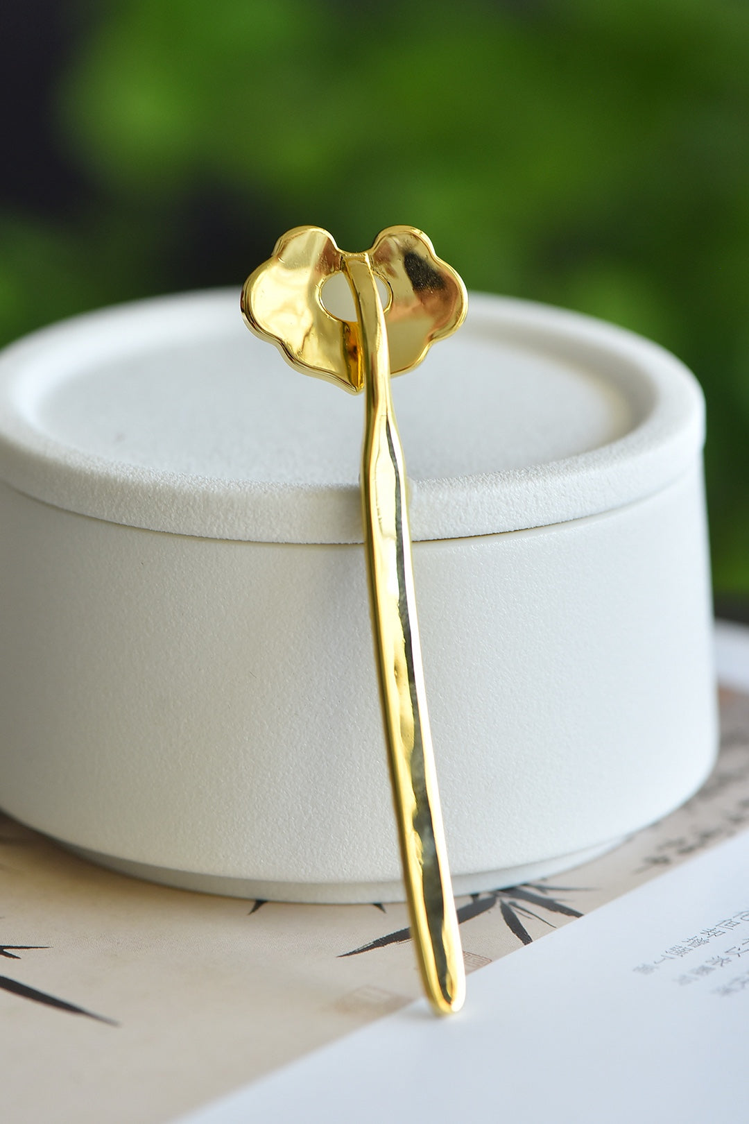 Nephrite Jade Inlaid Ruyi (Lucky Motif) Hair Pin