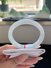 Large-Circumference Half-Mountain Water Finished Round Bangle