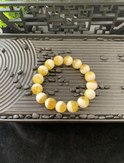 Gold Prehnite Cornucopia Bracelet (12mm+)