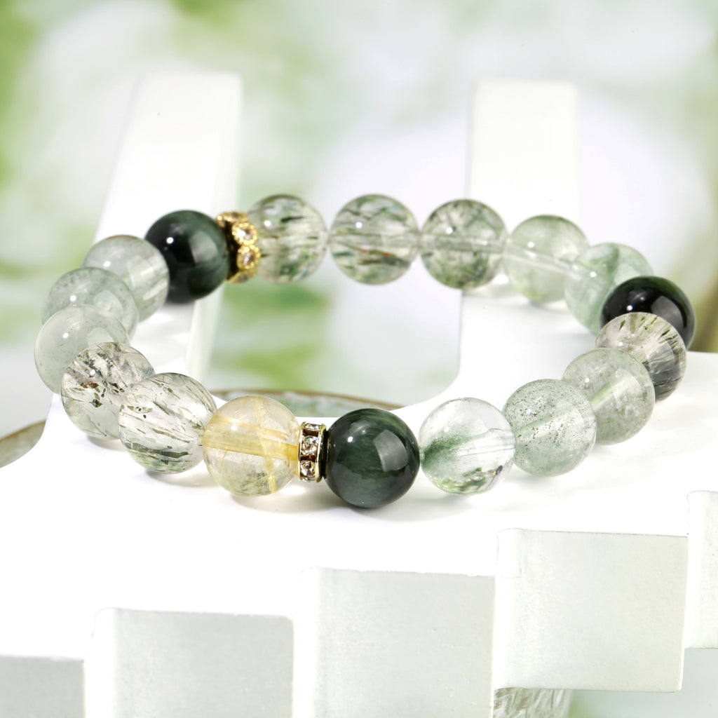 Alloy colored crystal bracelet 10mm+