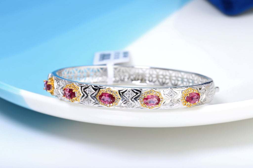 S925 Magnesium Aluminum Garnet Bracelet