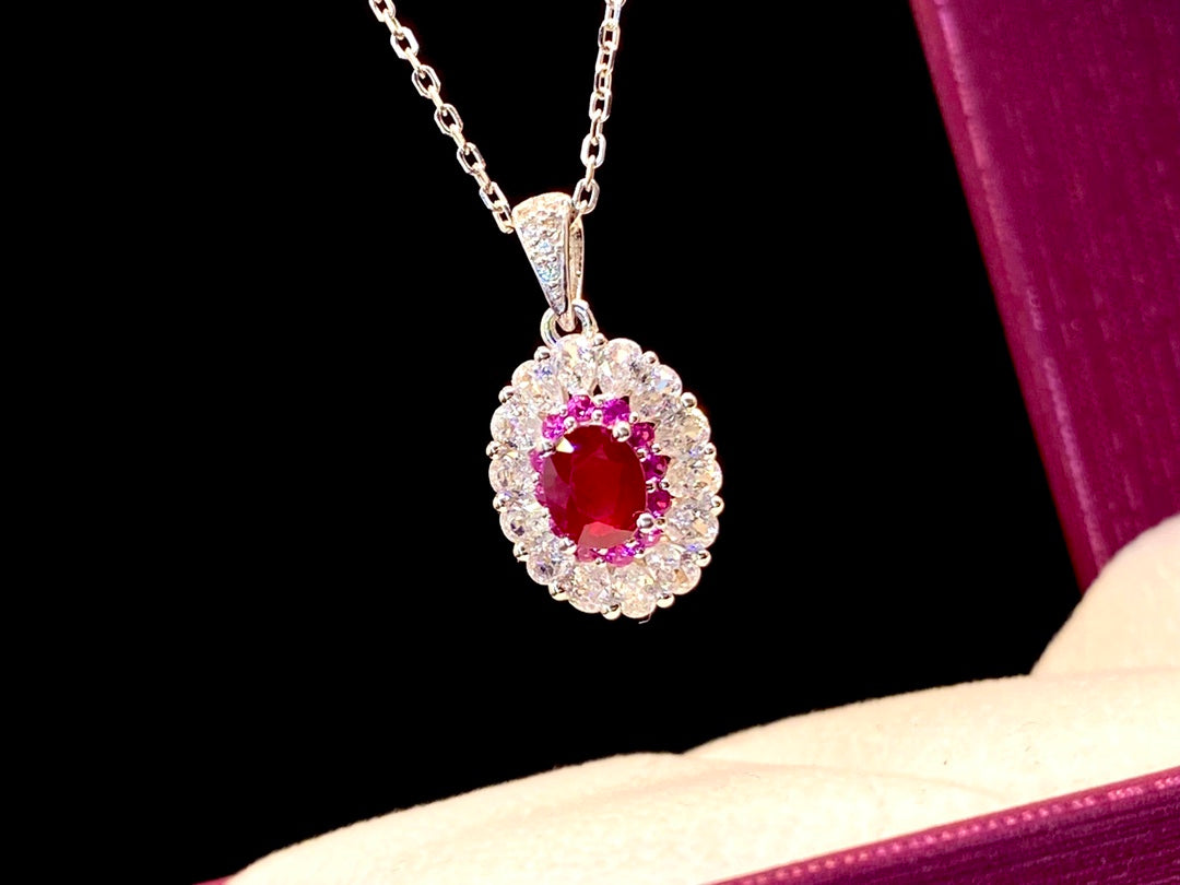 Natural ruby pendant pendant