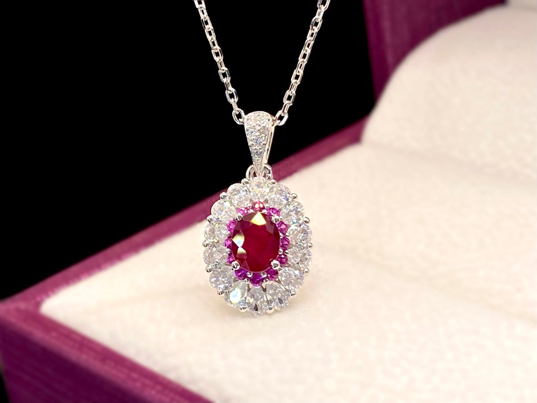 Natural ruby pendant pendant