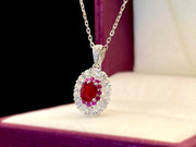 Natural ruby pendant pendant