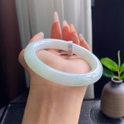 Refreshing Gold-Speckled Jadeite Bangle