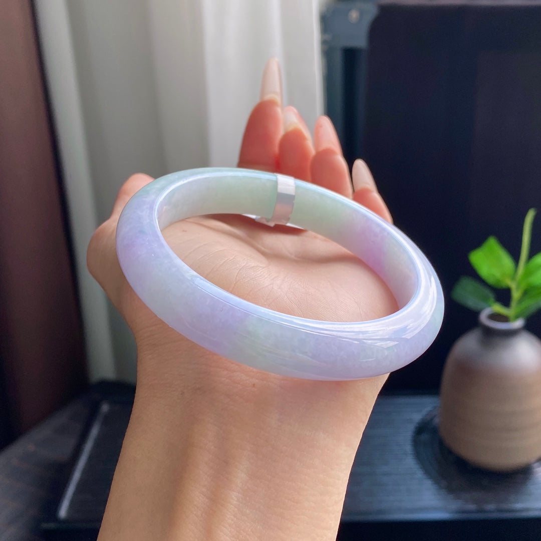 Dreamy Spring Color Jadeite Bangle