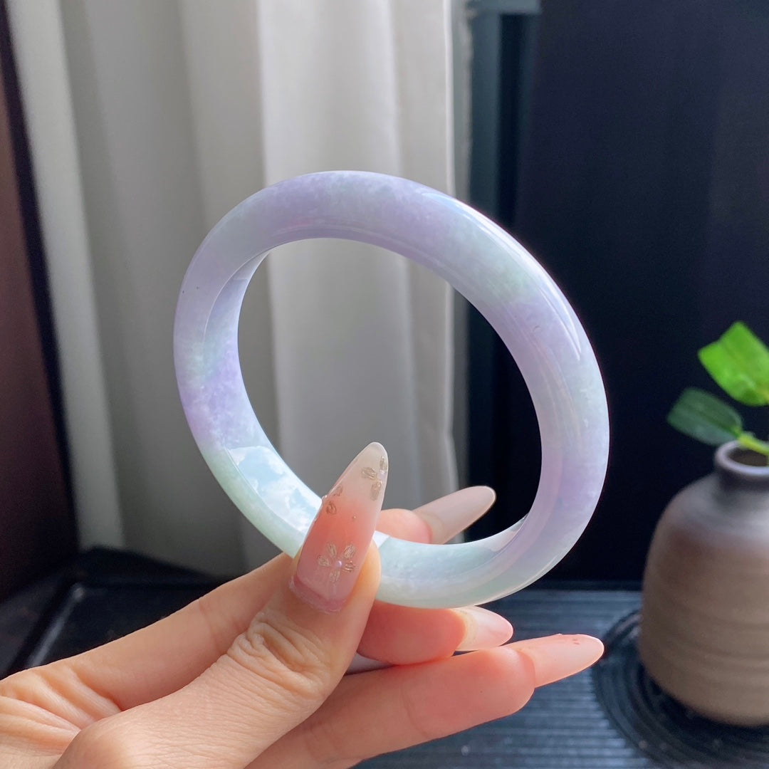 Dreamy Spring Color Jadeite Bangle