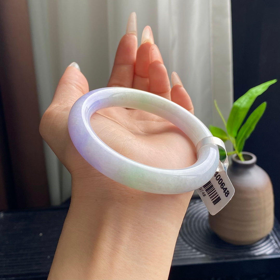 Dreamy Spring Color Jadeite Bangle