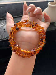 Alloy Amber Freeform Necklace