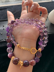 S925 Nine Purple Li Huo Necklace