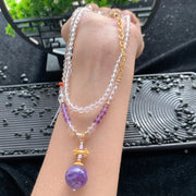 S925 Charoite Necklace (4mm+)