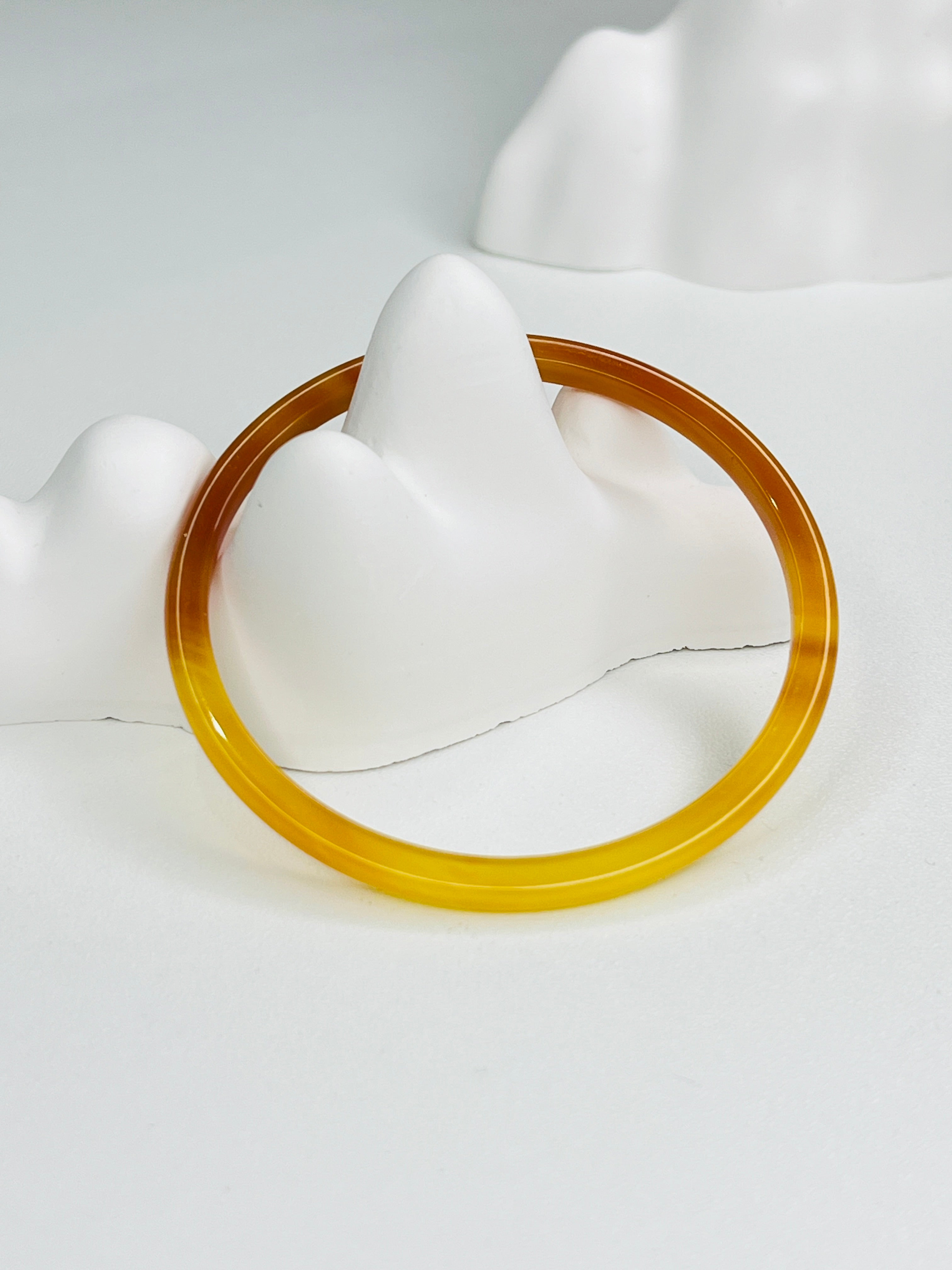 two Red Chalcedony Agate Bangle