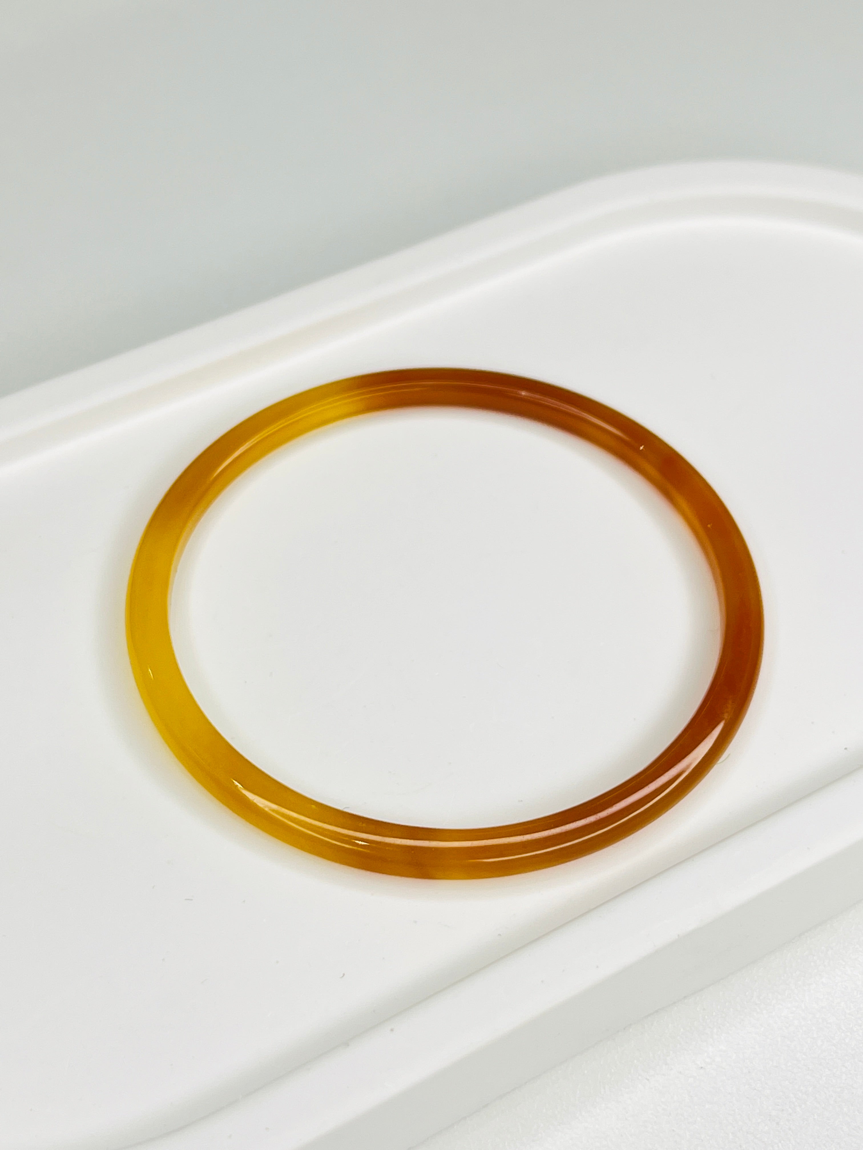 two Red Chalcedony Agate Bangle