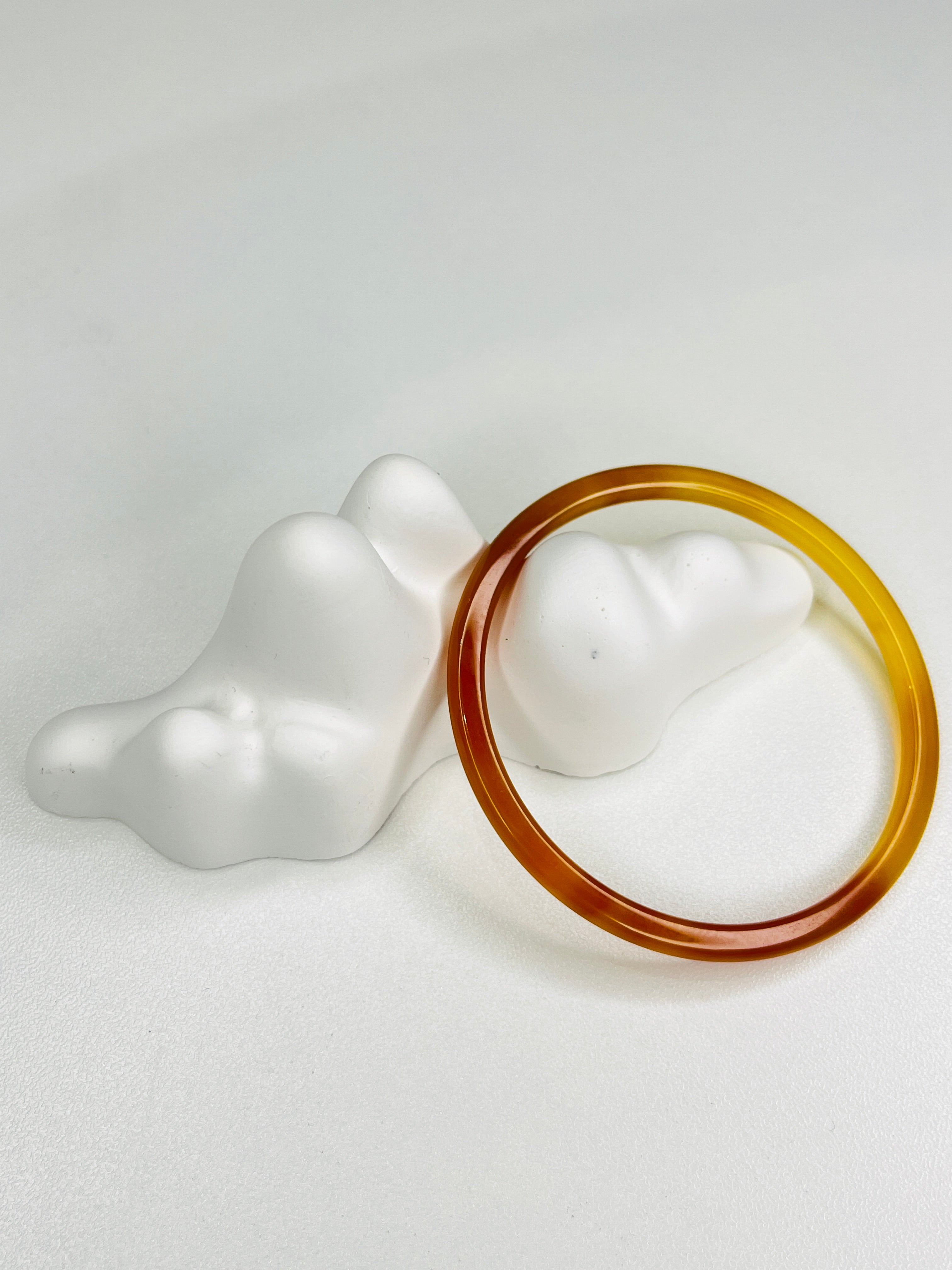 two Red Chalcedony Agate Bangle