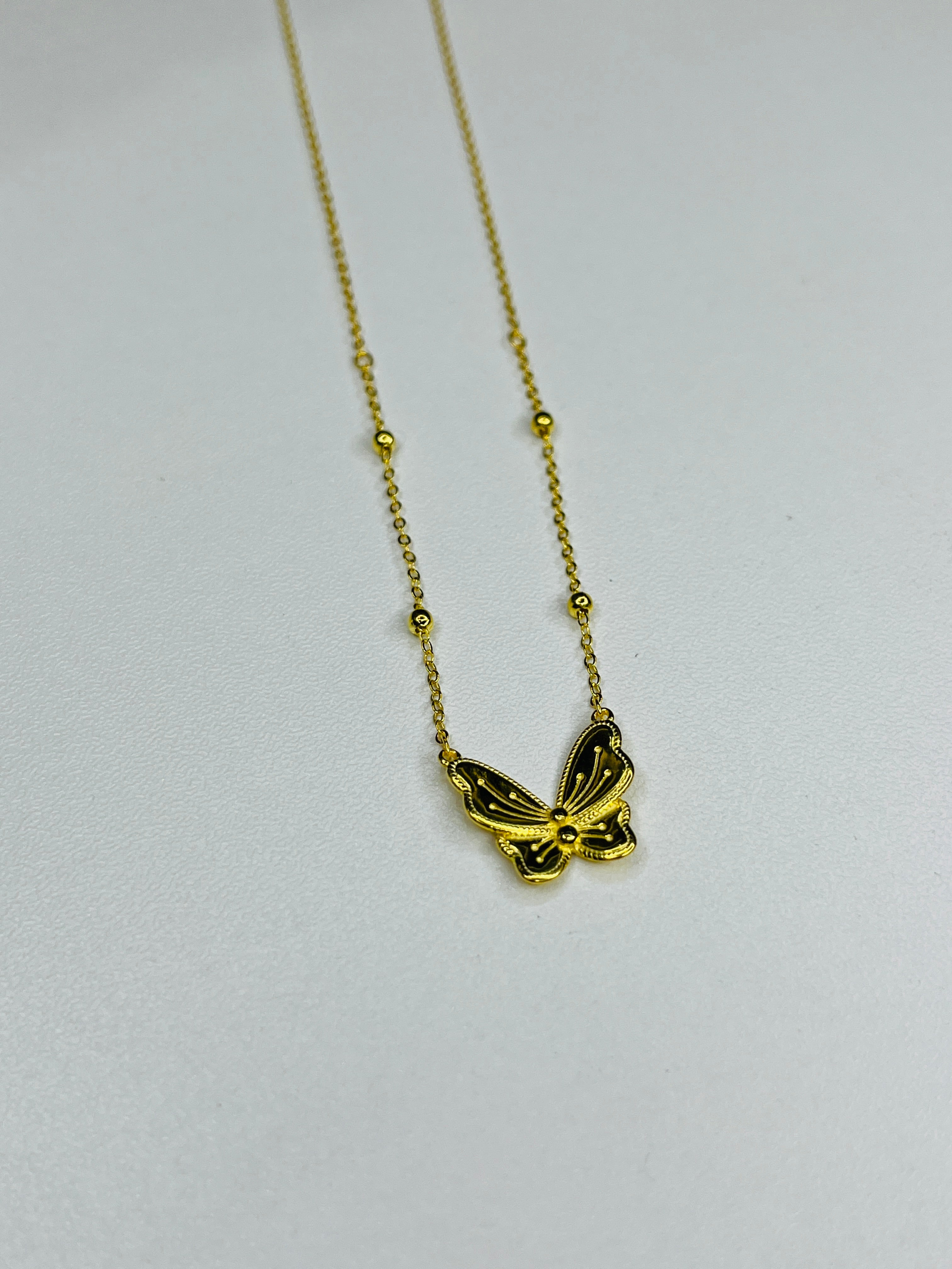 Gold-Plated Silver Butterfly Necklace