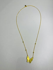 Gold-Plated Silver Butterfly Necklace