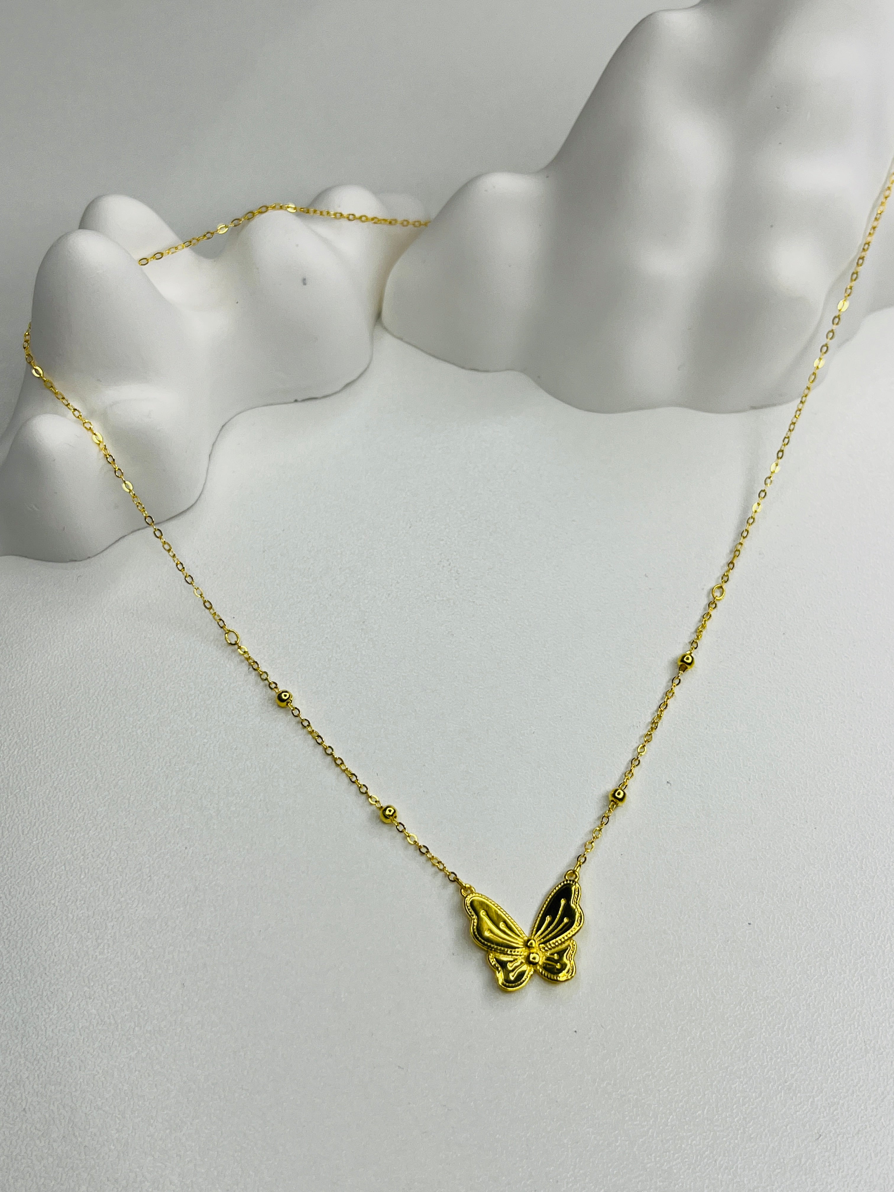 Gold-Plated Silver Butterfly Necklace