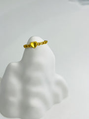 Gold-Plated Silver Heart-Cut Ring