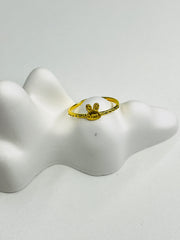 Gold-Plated Silver Cute Bunny Ear Ring
