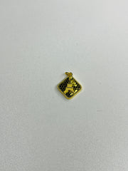 Gold-Plated Silver Square Pendant with Pagoda Design Necklace