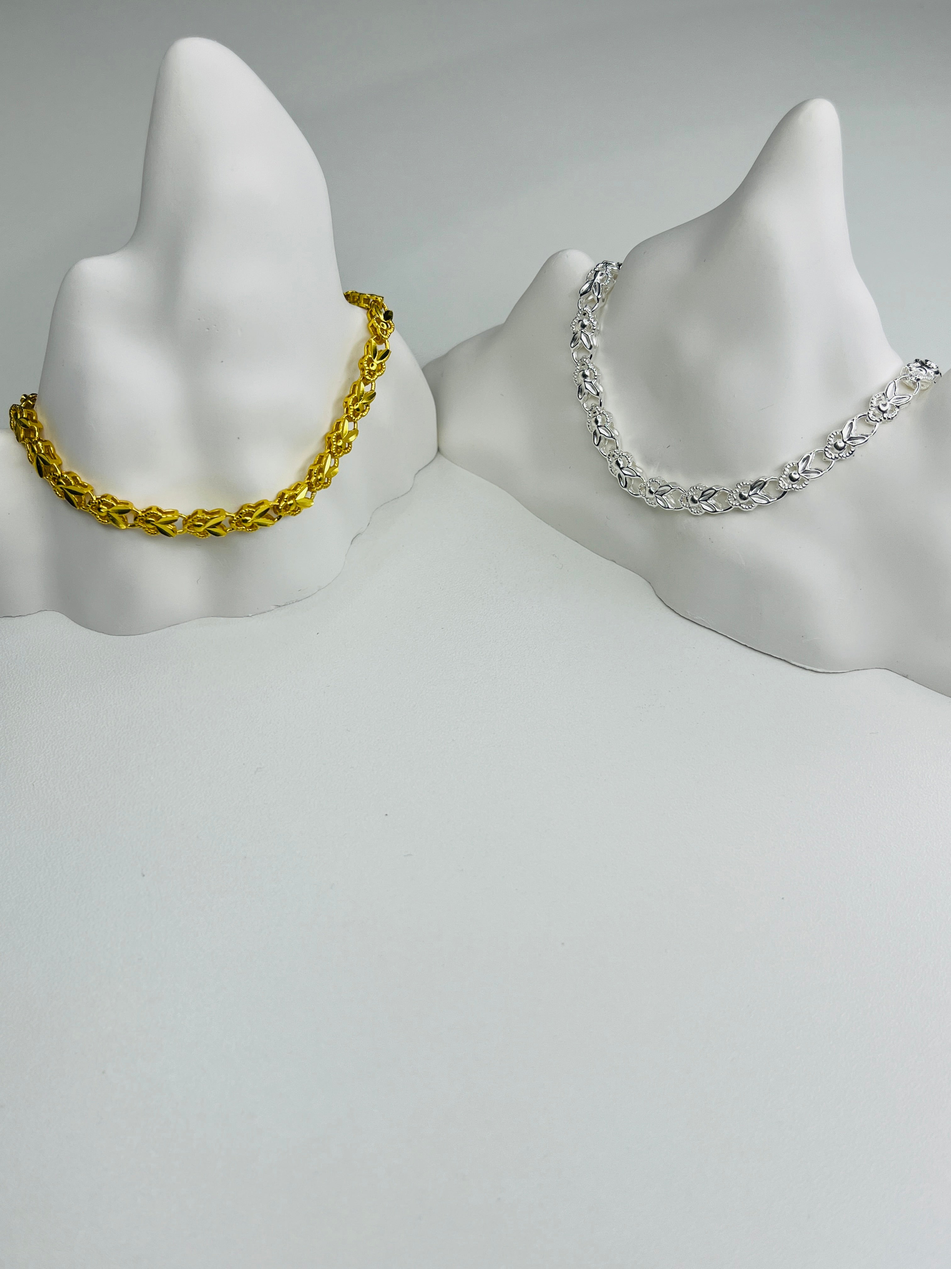 Two - Tone Gold & Silver Shiny Bunny Ear Bracelet