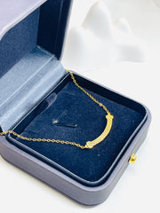 Gold Smiley Shard Ice-Inspired Necklace Set