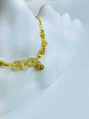 Gold Shard Ice-Inspired Coin & Gourd Bracelet