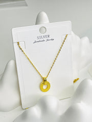 Gold Shard Ice-Inspired O-shaped Necklace Set