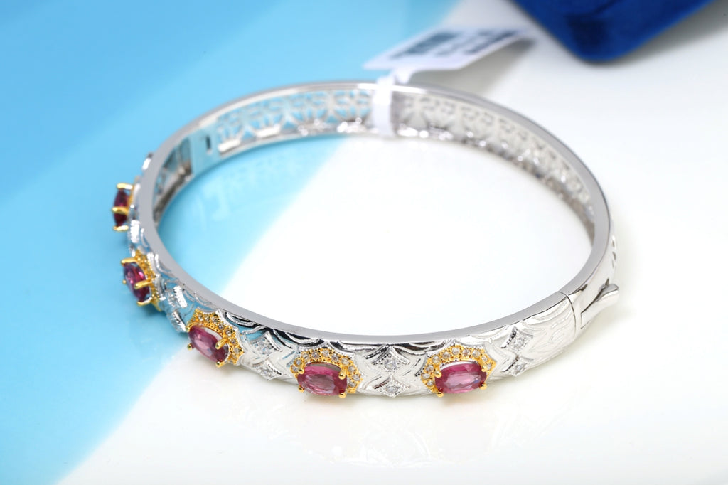 S925 Magnesium Aluminum Garnet Bracelet