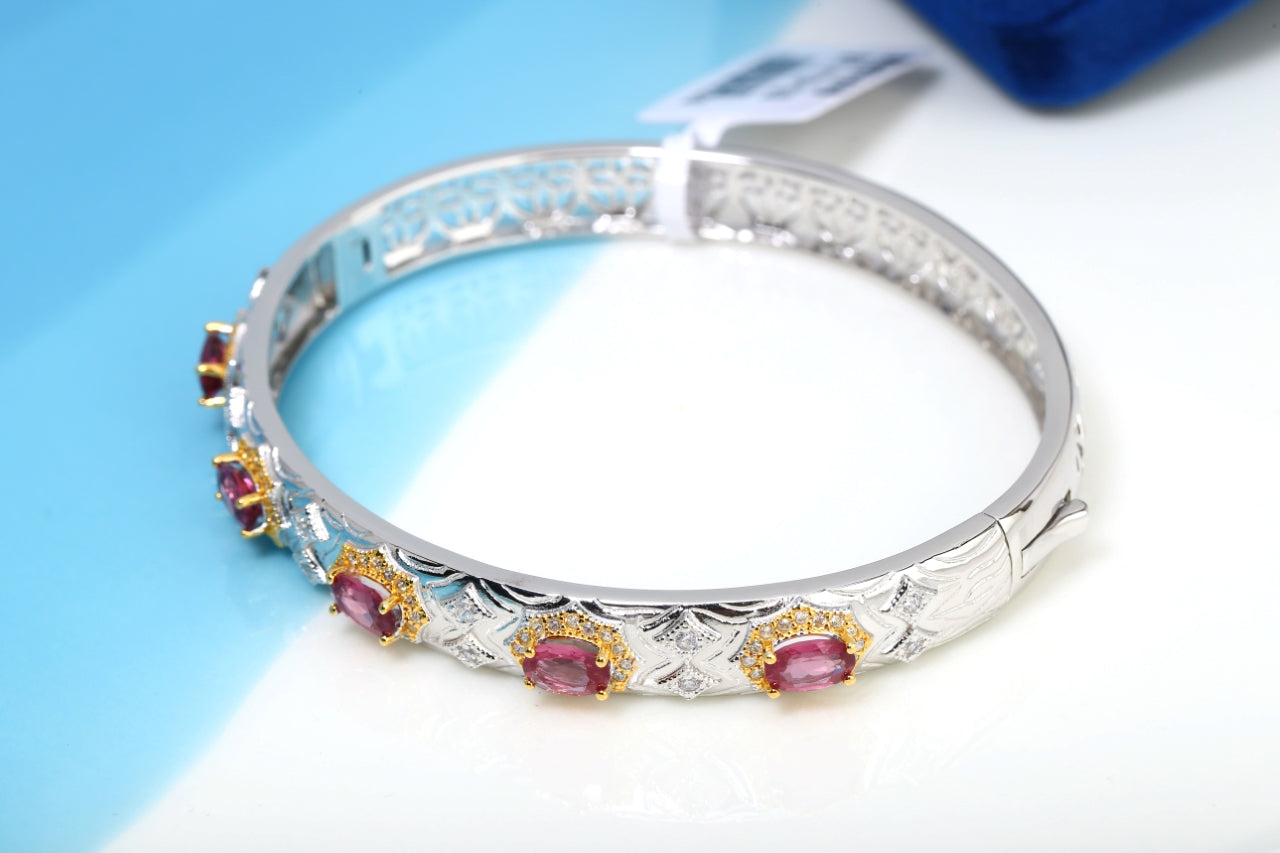 S925 Magnesium Aluminum Garnet Bracelet