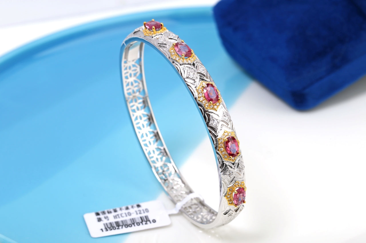S925 Magnesium Aluminum Garnet Bracelet