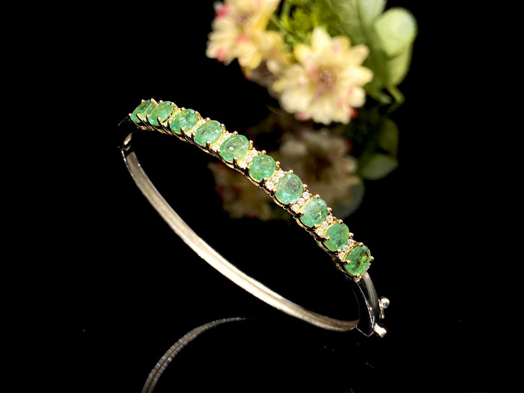 Sterling Silver Emerald Bracelet