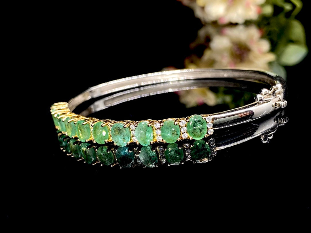 Sterling Silver Emerald Bracelet