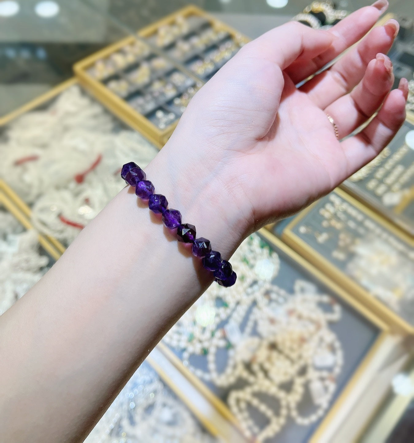 Amethyst Faceted Bracelet