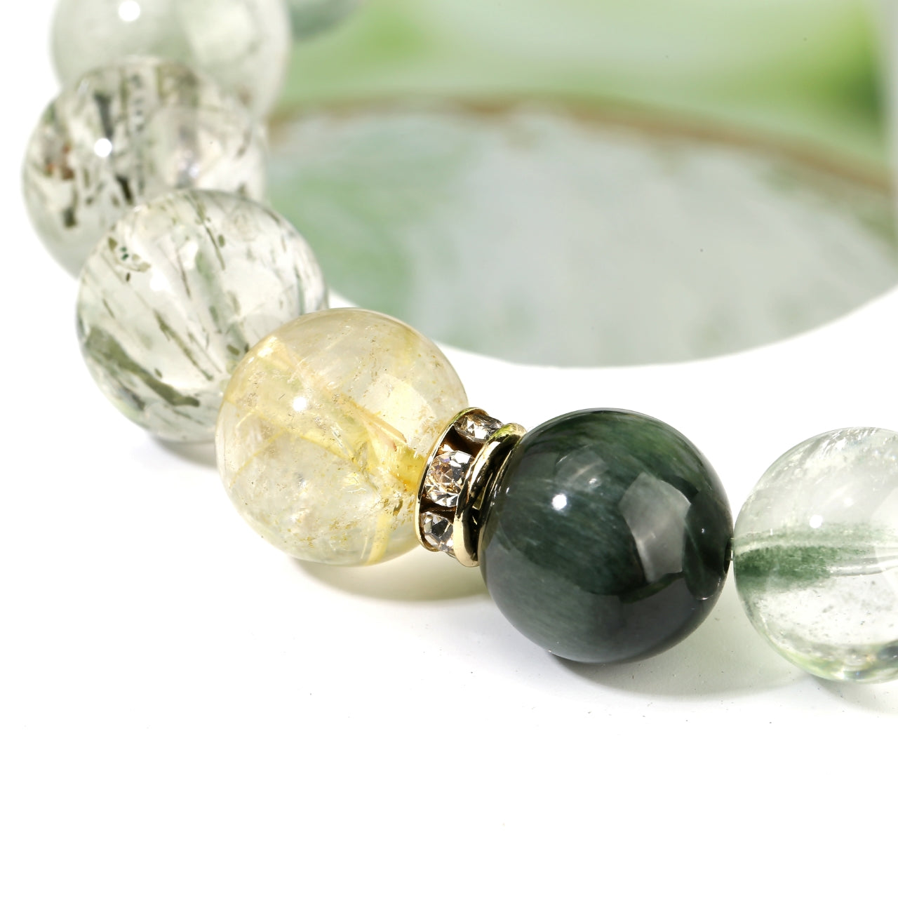 Alloy colored crystal bracelet 10mm+
