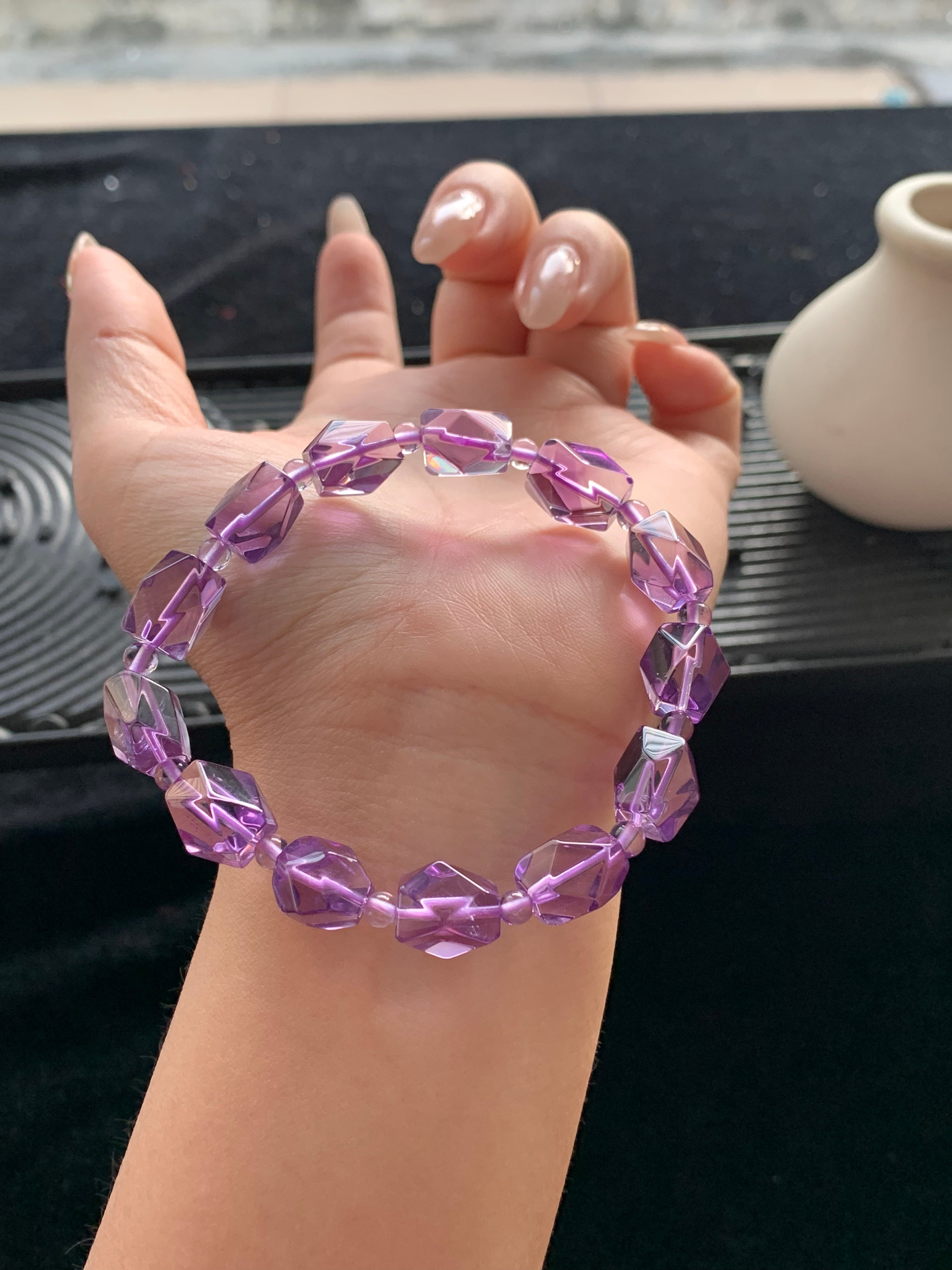 Amethyst Faceted Bracelet
