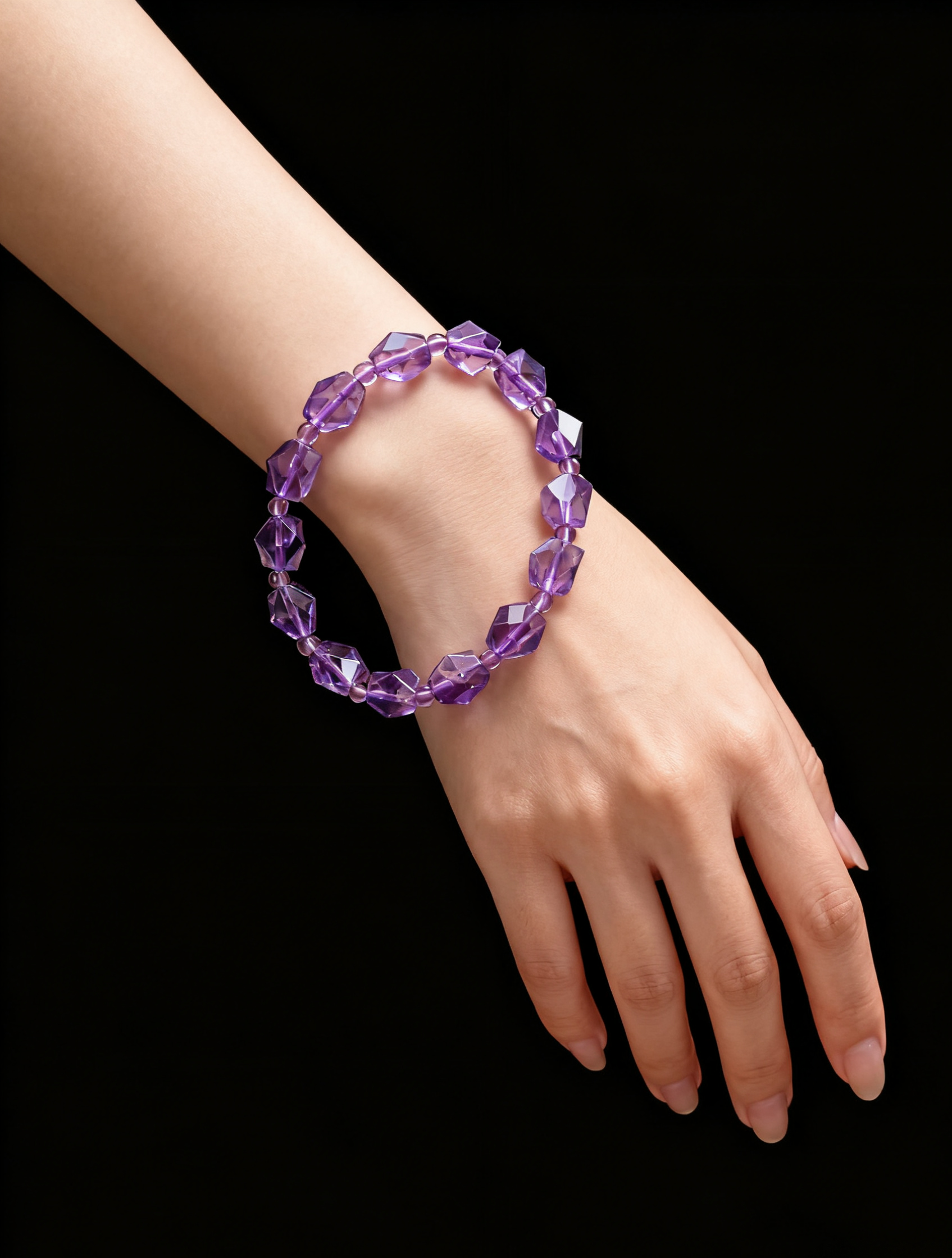 Amethyst Faceted Bracelet