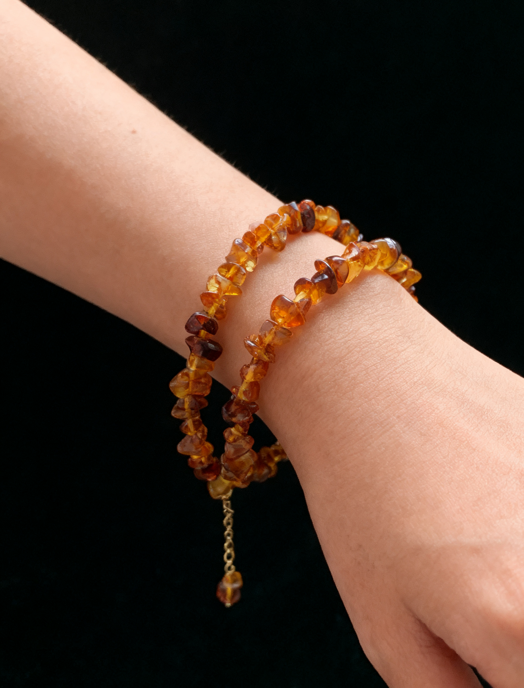 Alloy Amber Freeform Necklace