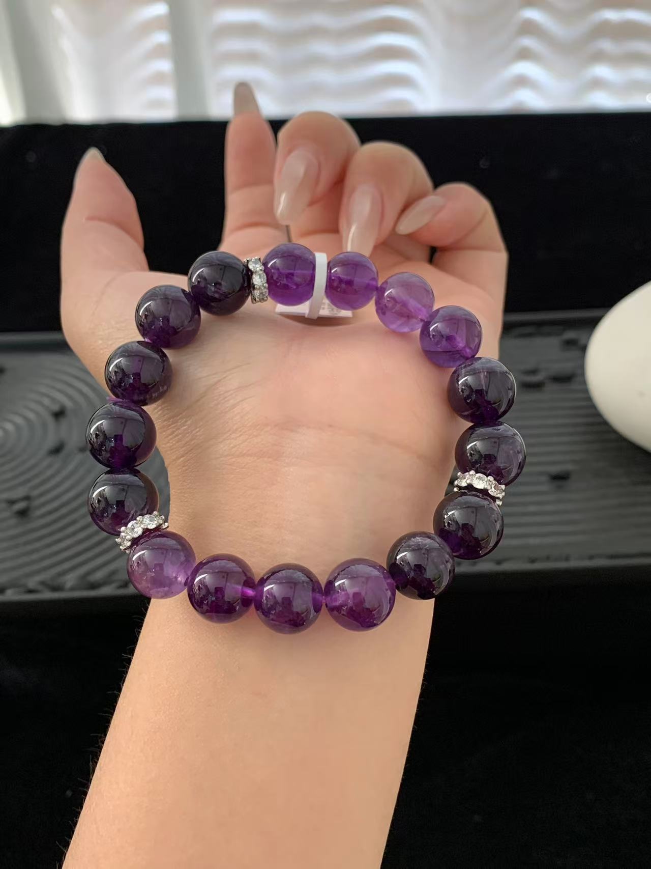 Alloy Amethyst Bracelet (11mm)