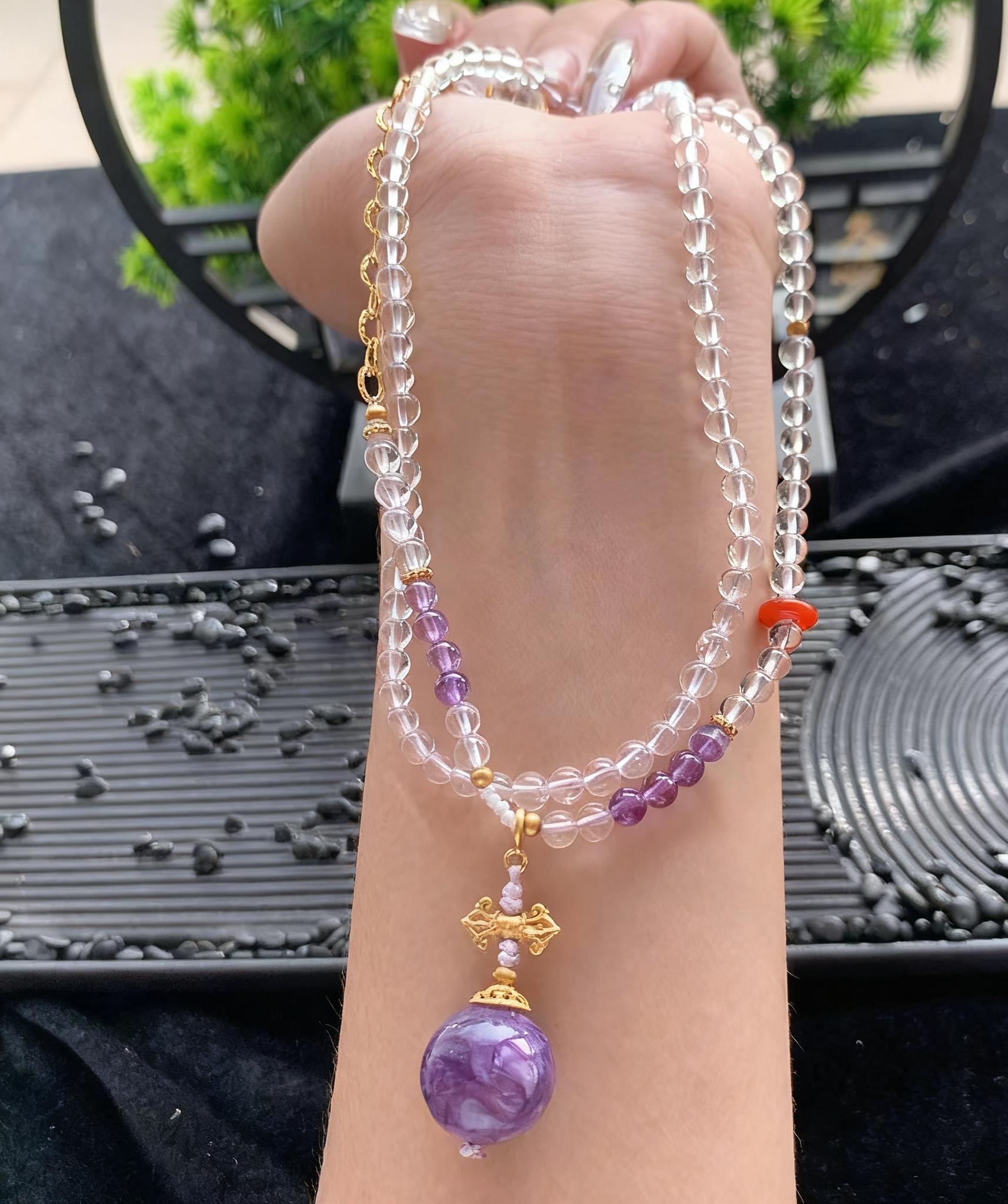 S925 Charoite Necklace (4mm+)