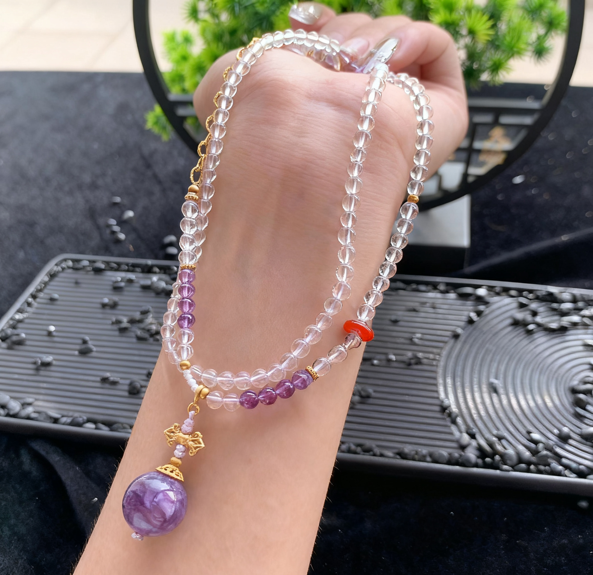 S925 Charoite Necklace (4mm+)