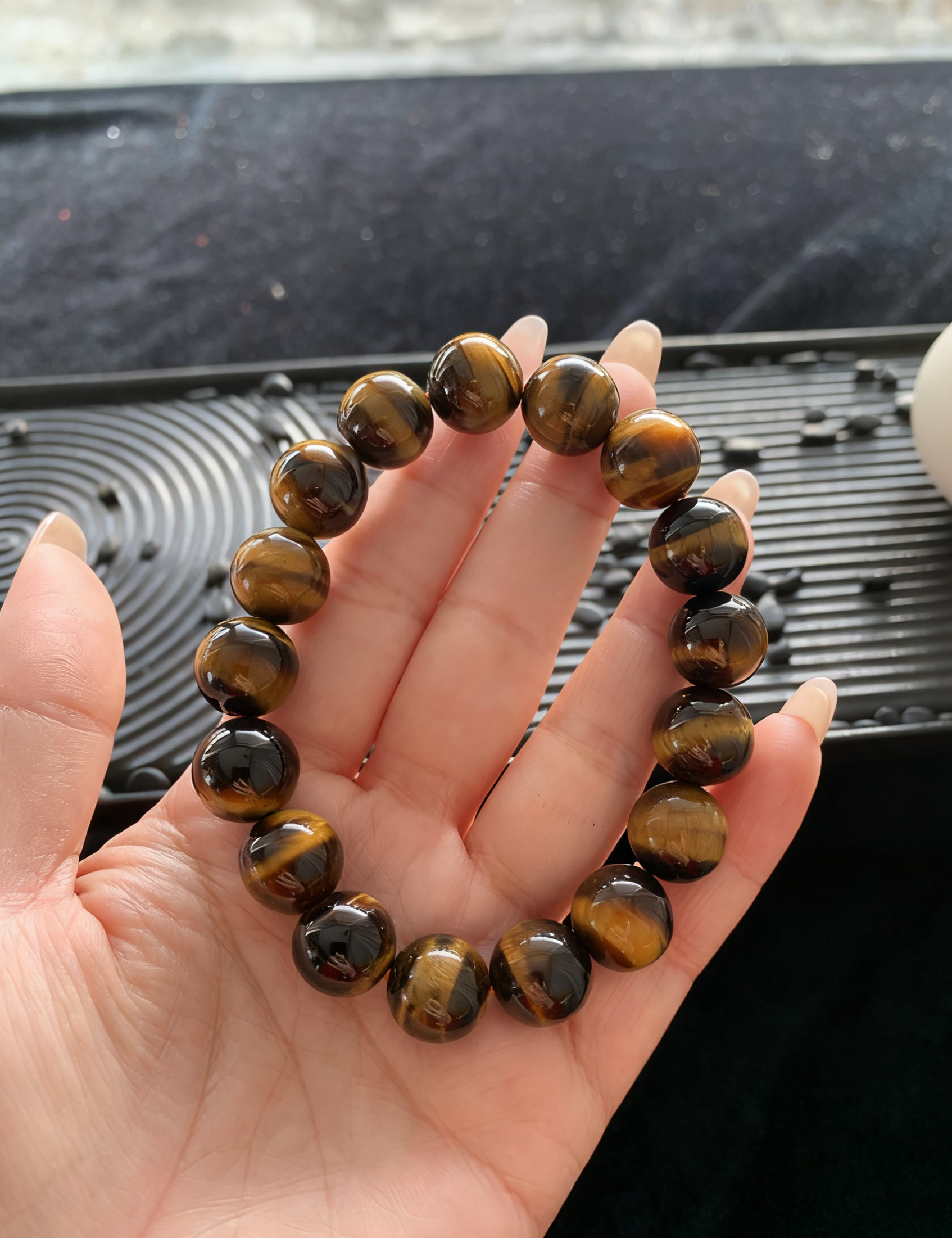 Yellow Tiger's Eye Bracelet (12mm+)