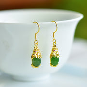 Hetian Jade jasper earrings