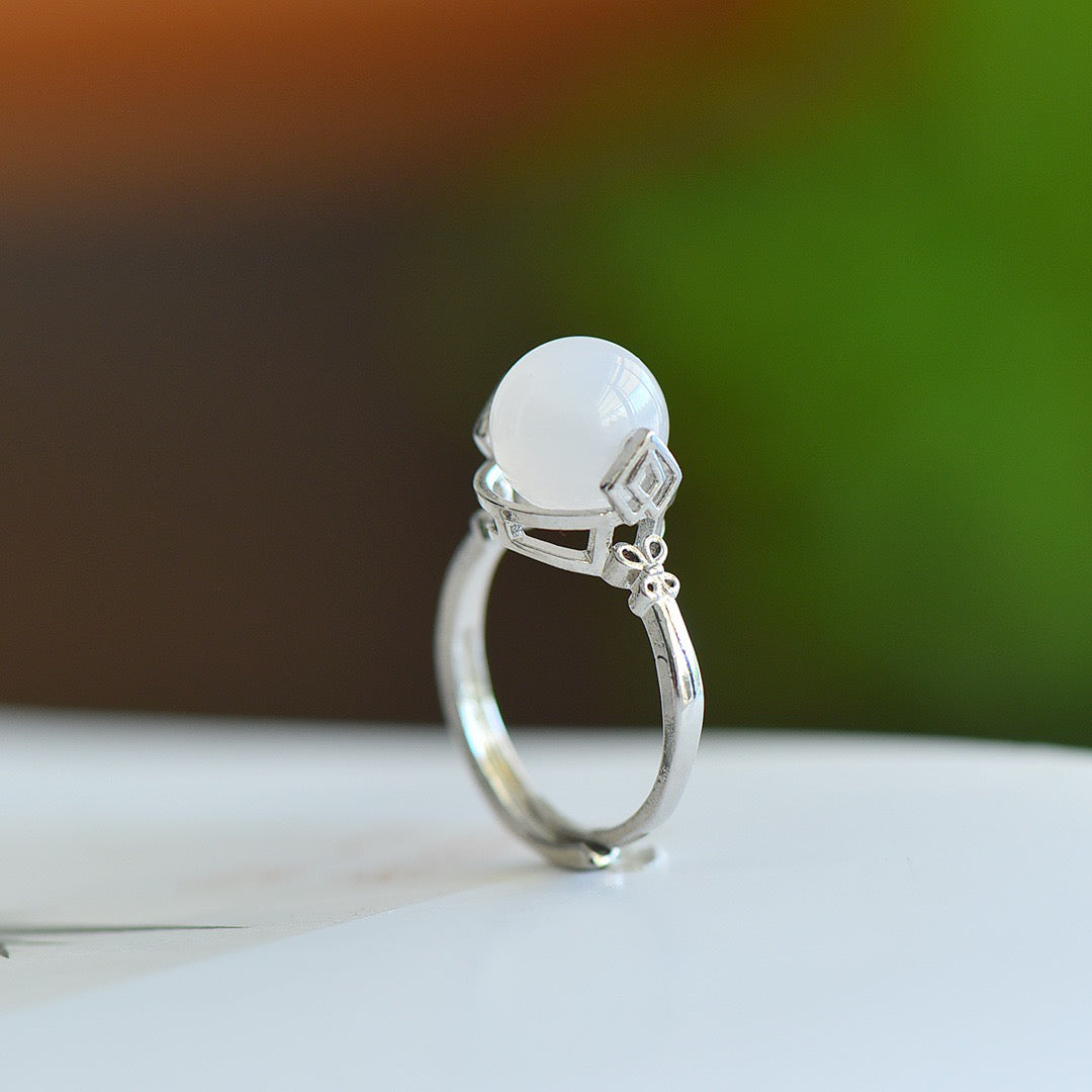 inlaid agate ring