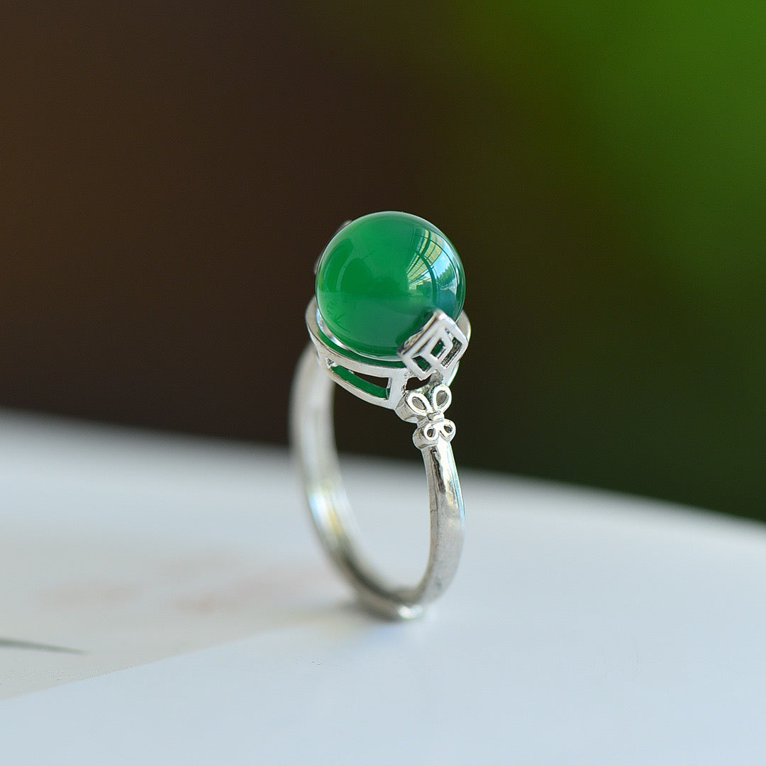 inlaid agate ring